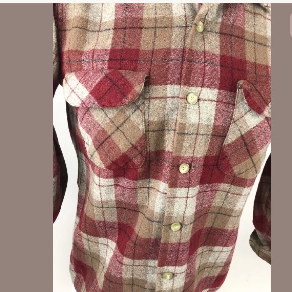 🔥Sold! PENDLETON Wool Shirt Flap Pockets - Picture 2 of 5